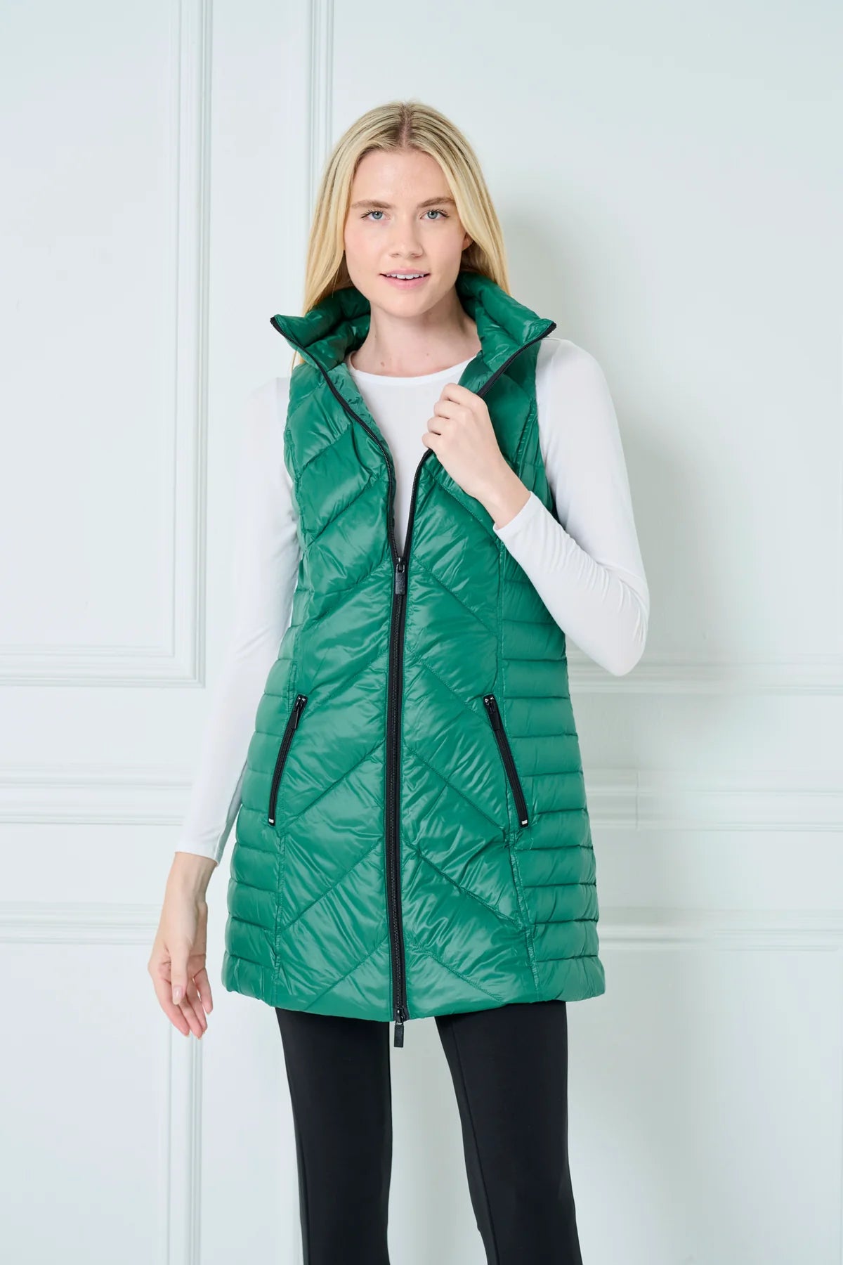 Chevron puffer cheap vest