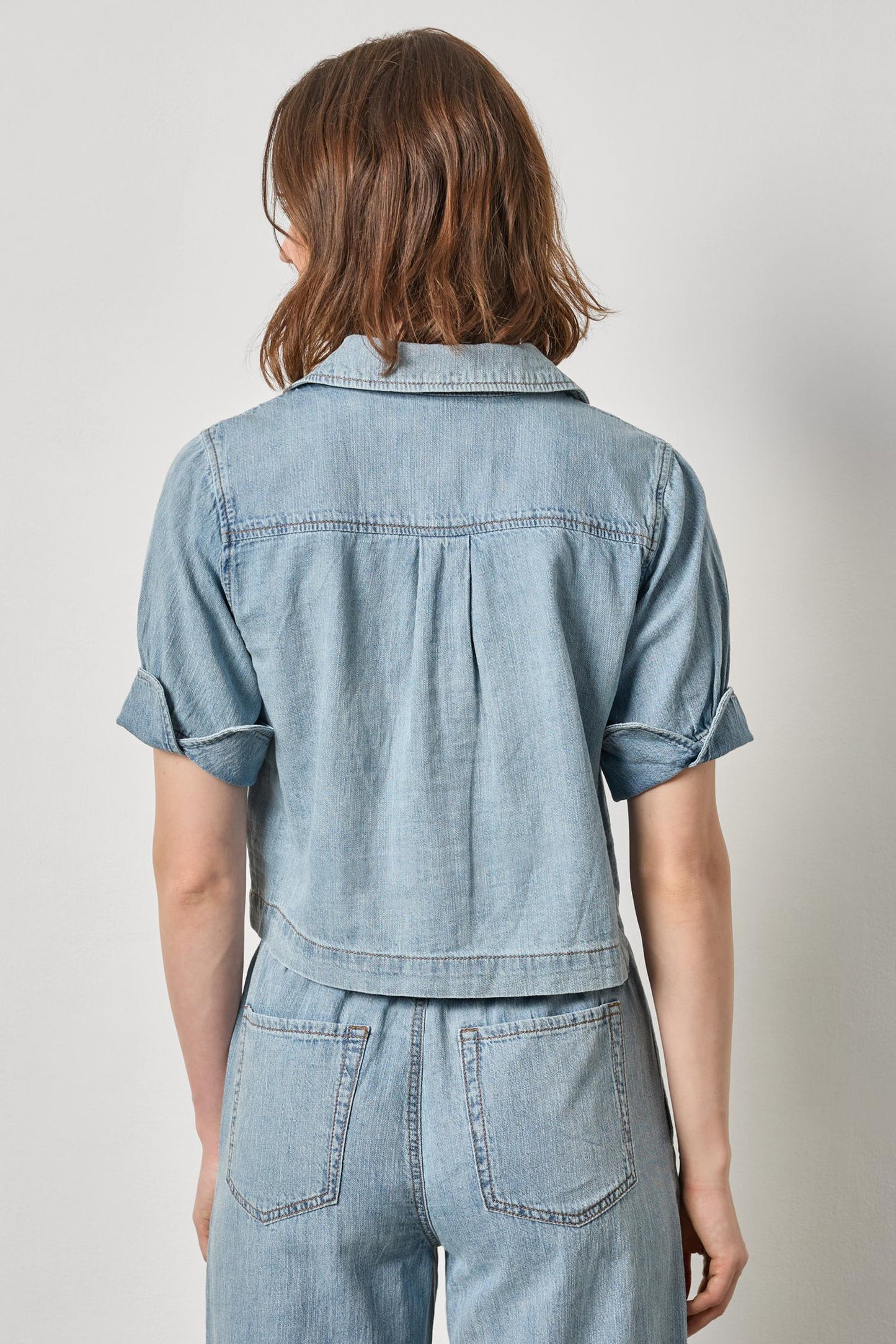 Denim Cuffed Shirt - Tulips Little Pop Up Shop