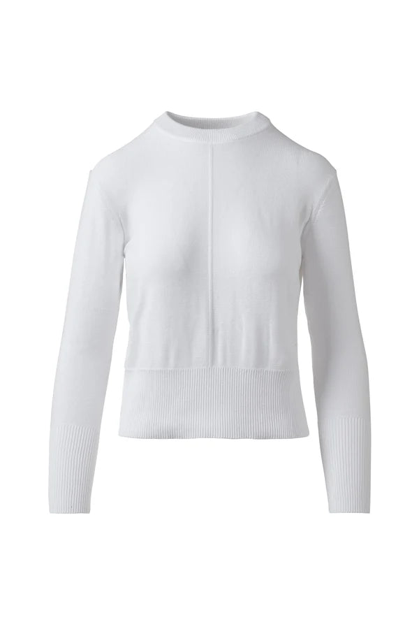 Rib Trim Crew Sweater
