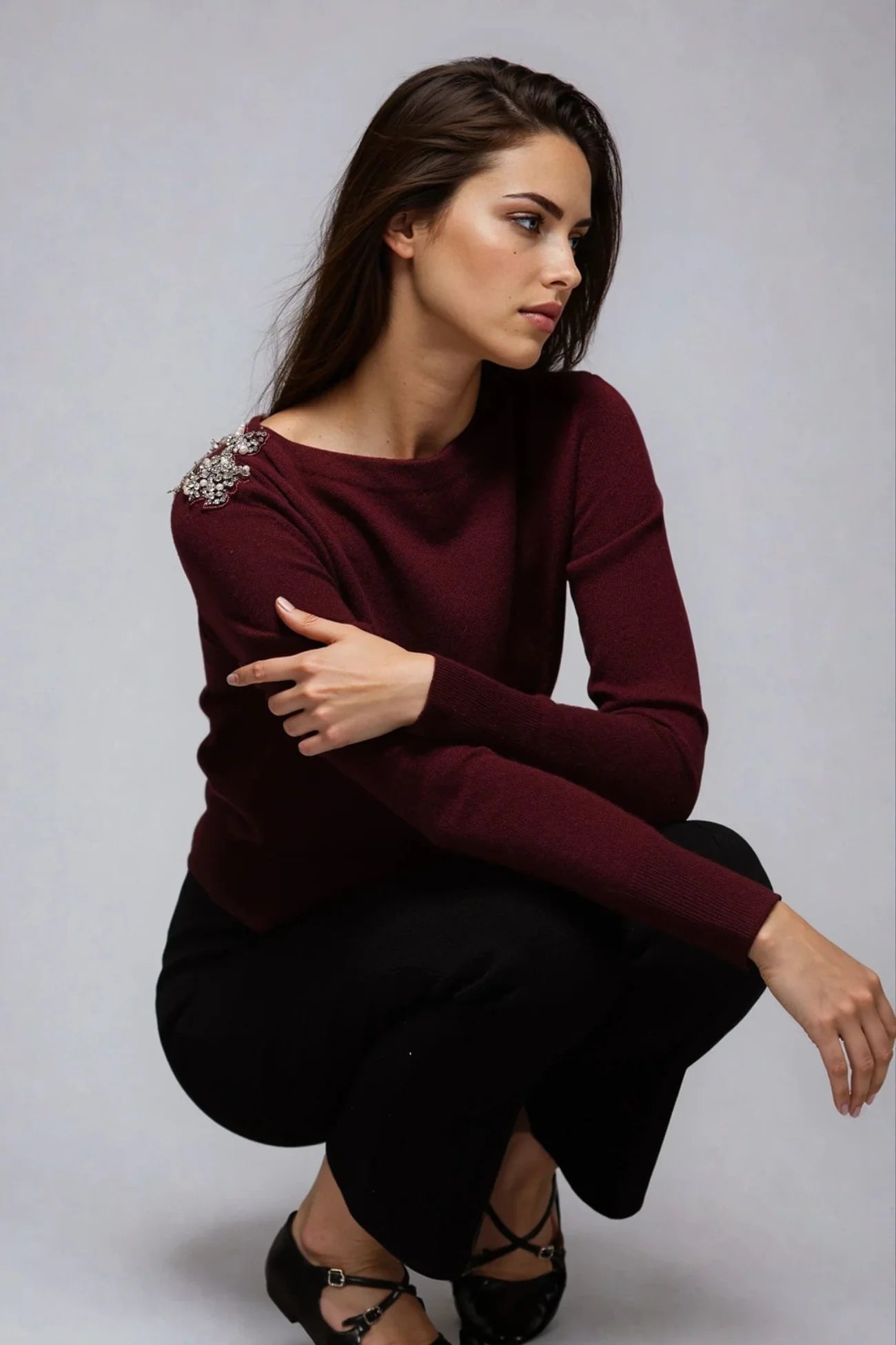Embellished Cashmere Sweater