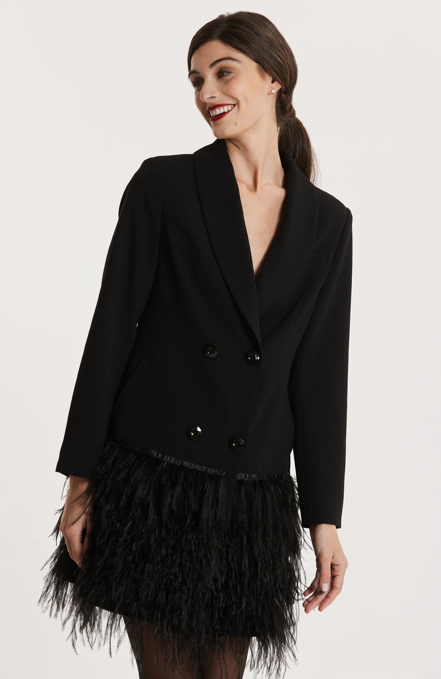 Feather Jacket Mini Dress