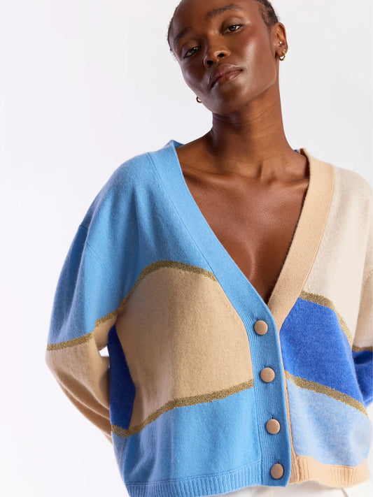 ABSTRACT SCENIC CARDI - Tulips Little Pop Up Shop