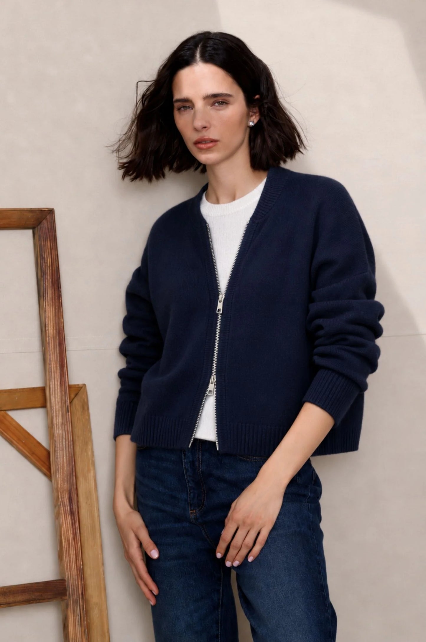 CASHMERE CROPPED BOMBER