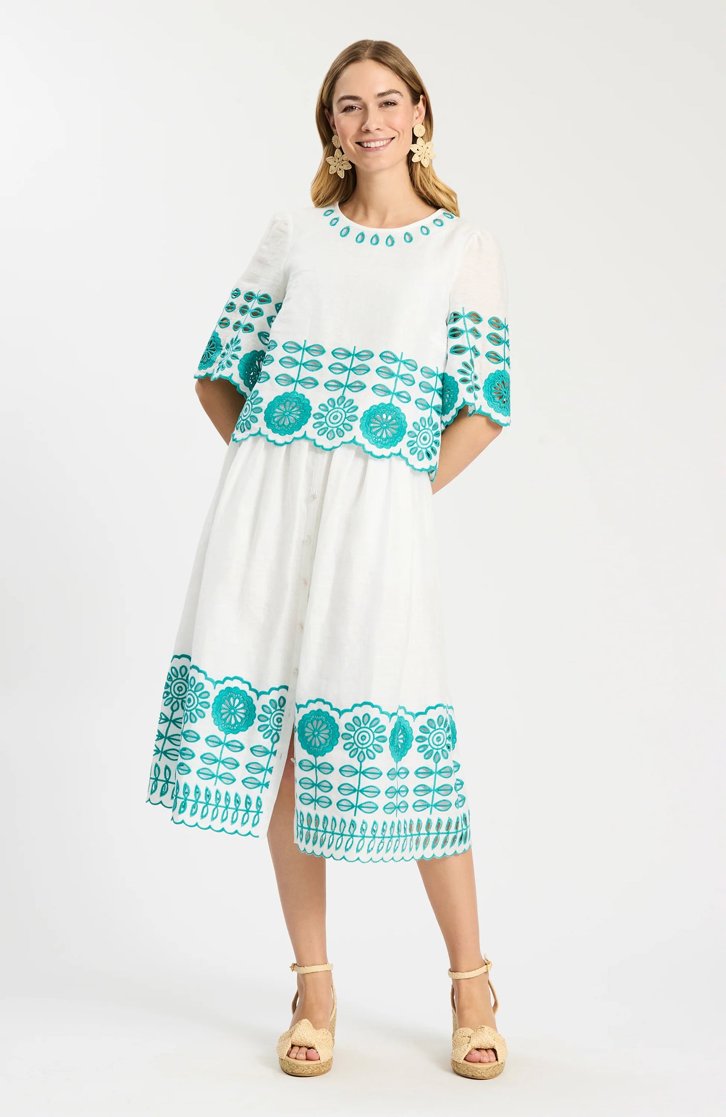 MARISSA COTTON EMBROIDERED SKIRT - Tulips Little Pop Up Shop