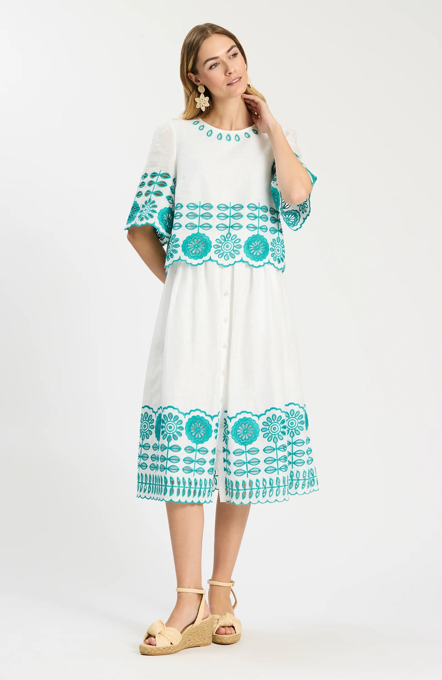 ISLA EMBROIDERED TOP - Tulips Little Pop Up Shop