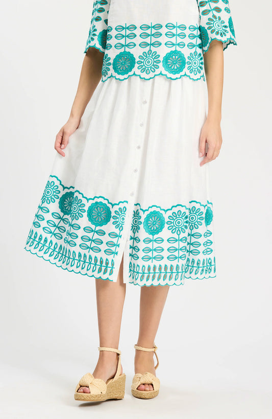 MARISSA COTTON EMBROIDERED SKIRT - Tulips Little Pop Up Shop