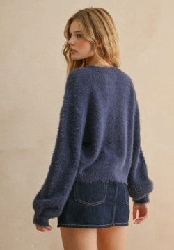 Cherry Button Cardigan Sweater