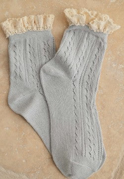 Net Pointelle Crochet Socks