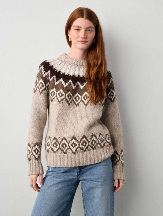 Fair Isle Alpaca Crewneck Sweater