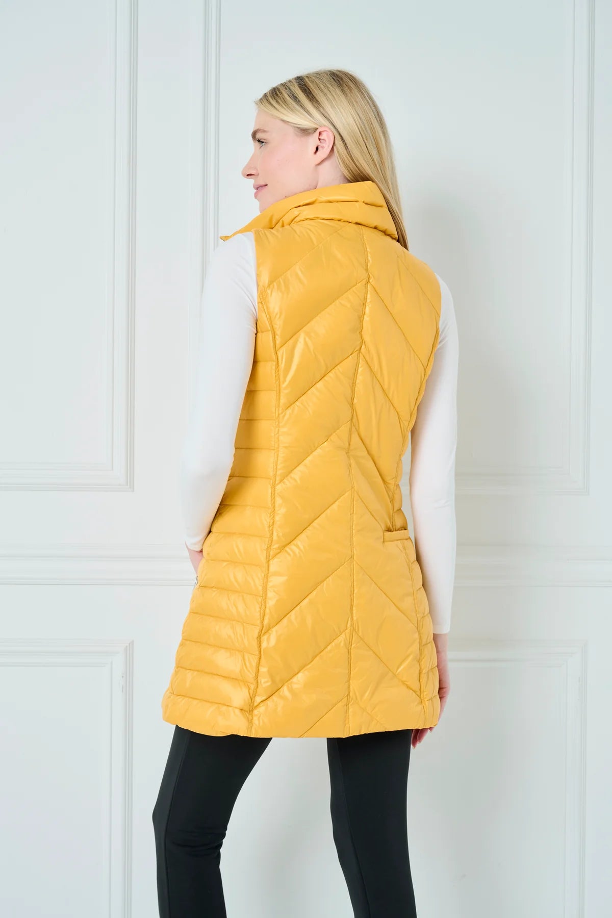 Chevron Quilted Puffer Vest