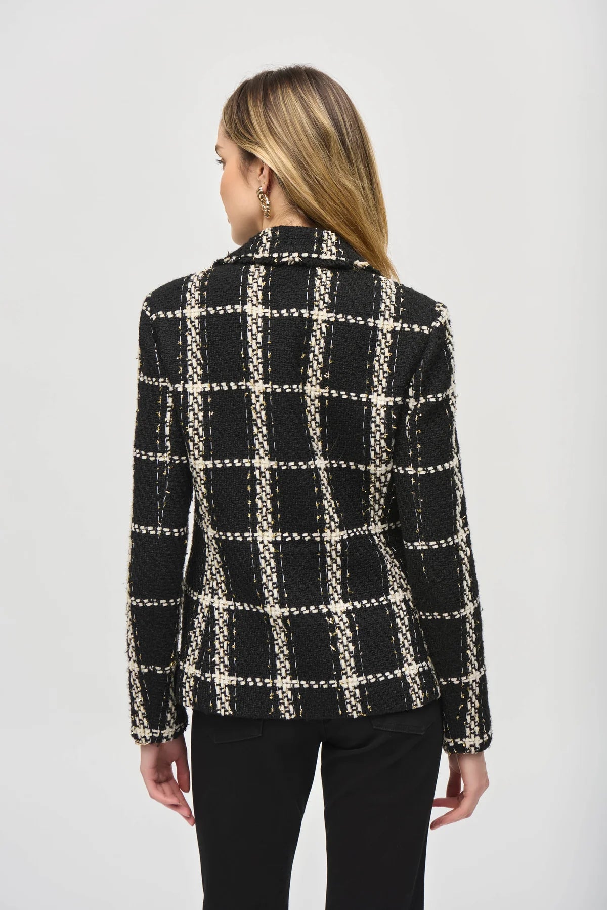 Plaid Boucle Blazer