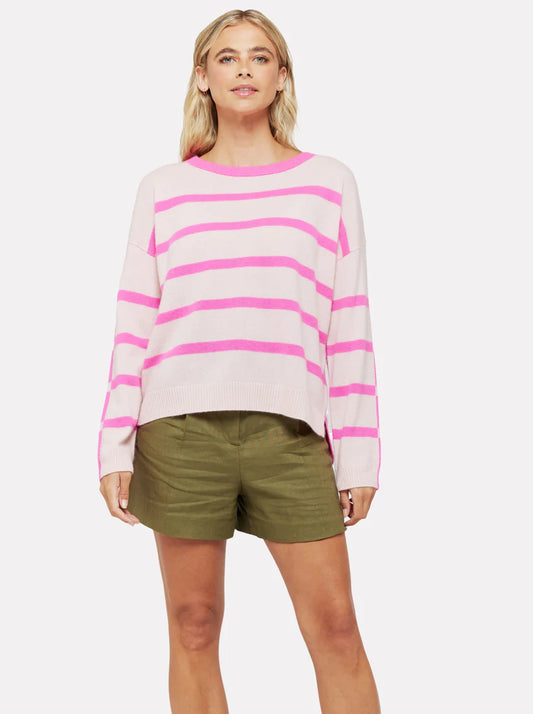 Cashmere Boxy Stripe Sweater
