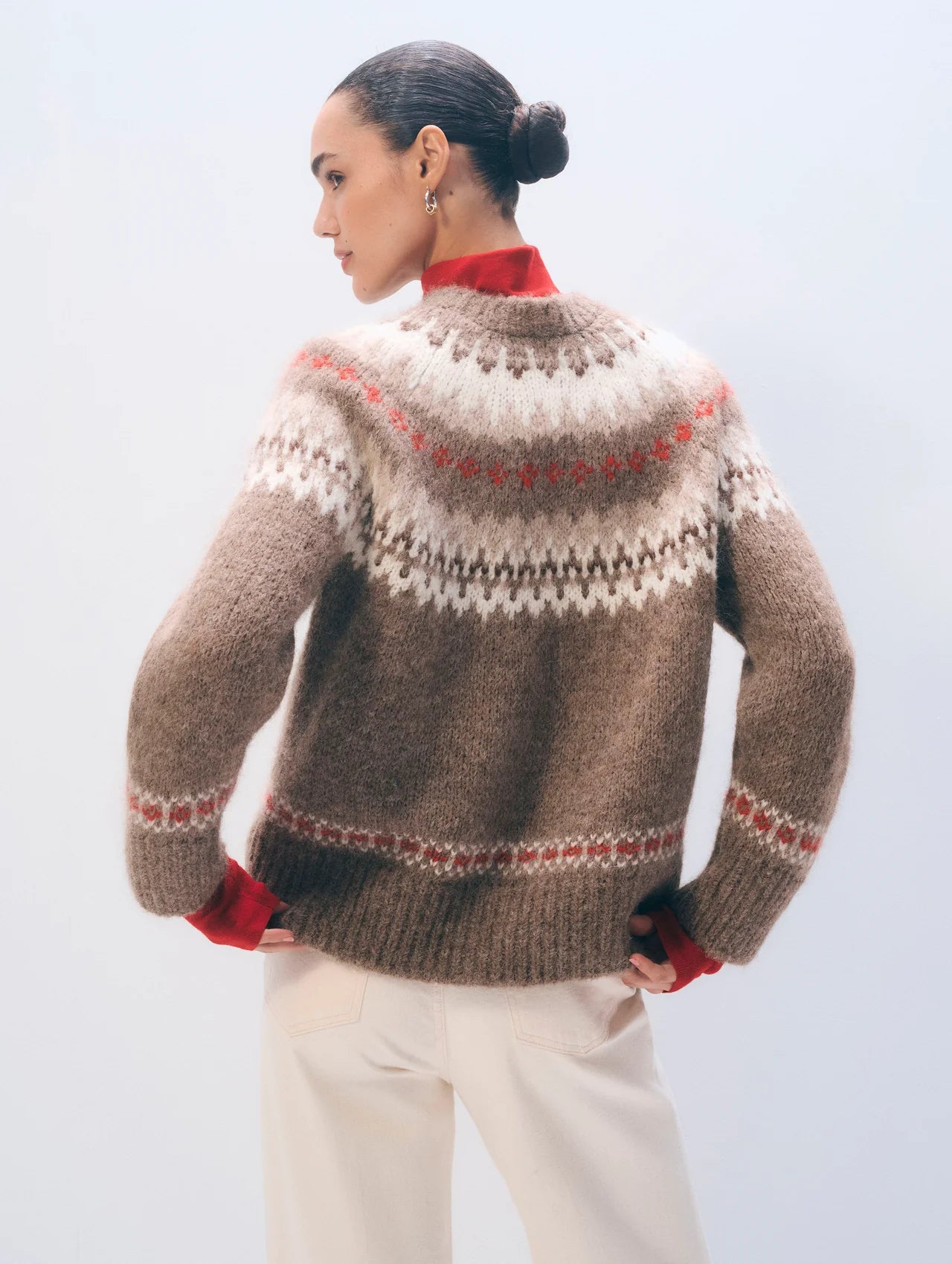 Fair Isle Alpaca Crewneck Sweater