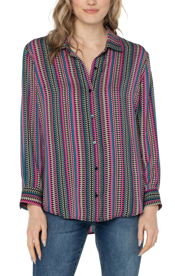 Button Up Woven Blouse