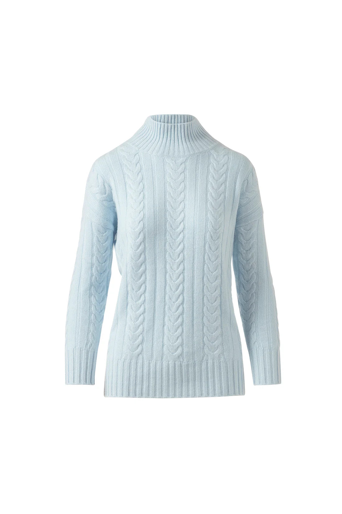 Luxe Cable Cashmere Funnel Sweater