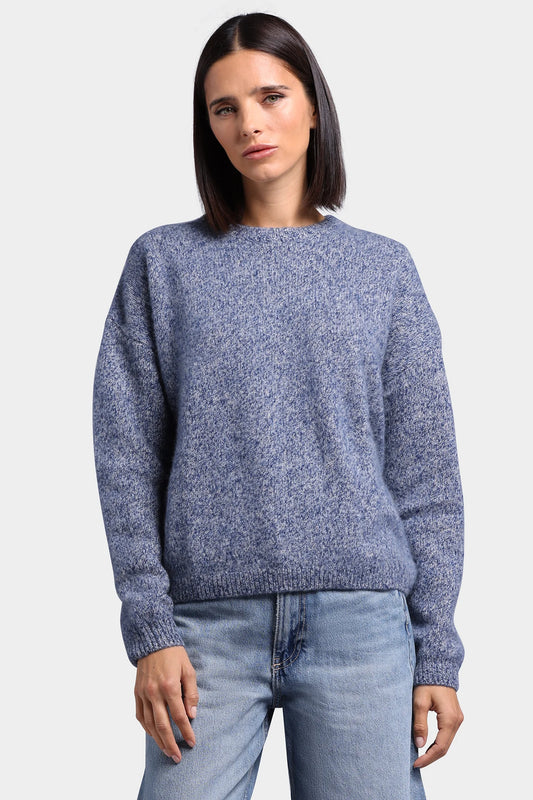 Cashmere Marled Boxy Crew Sweater