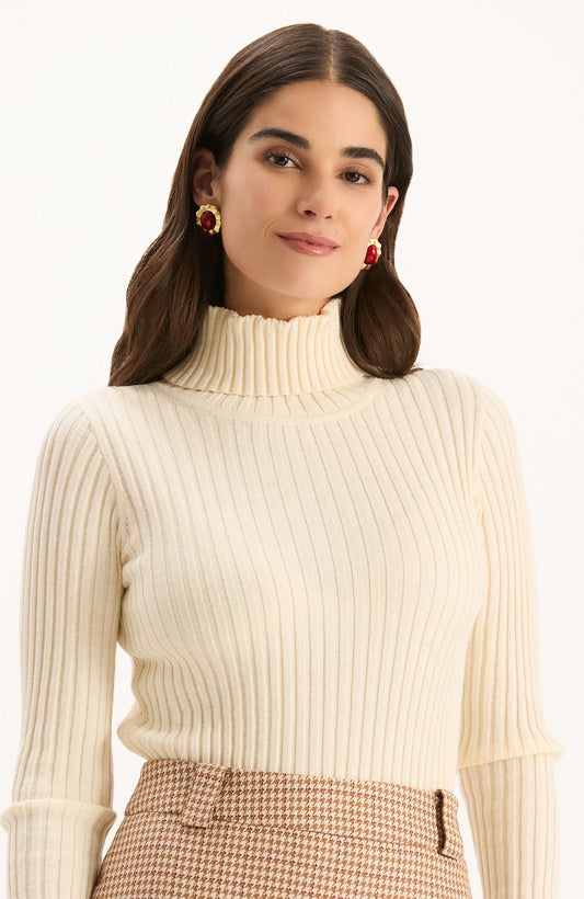 Cotton Cashmere Turtleneck Sweater