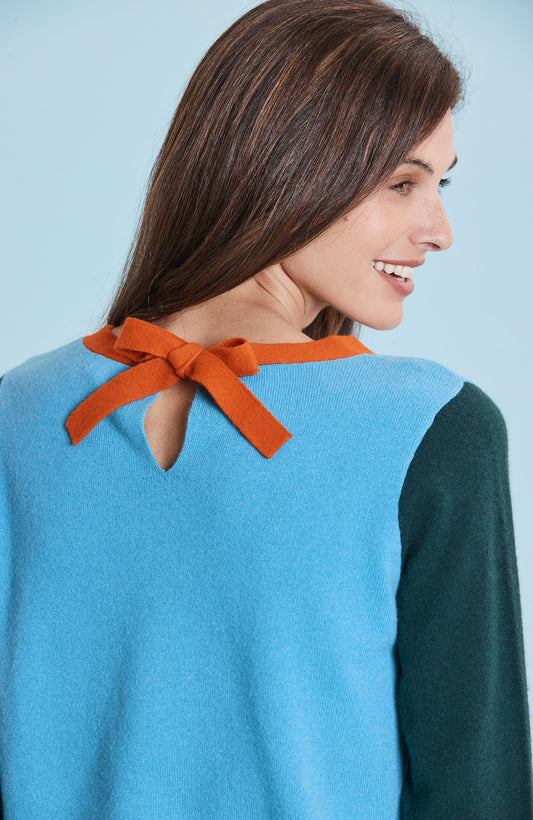 Cashmere Color Block Sweater