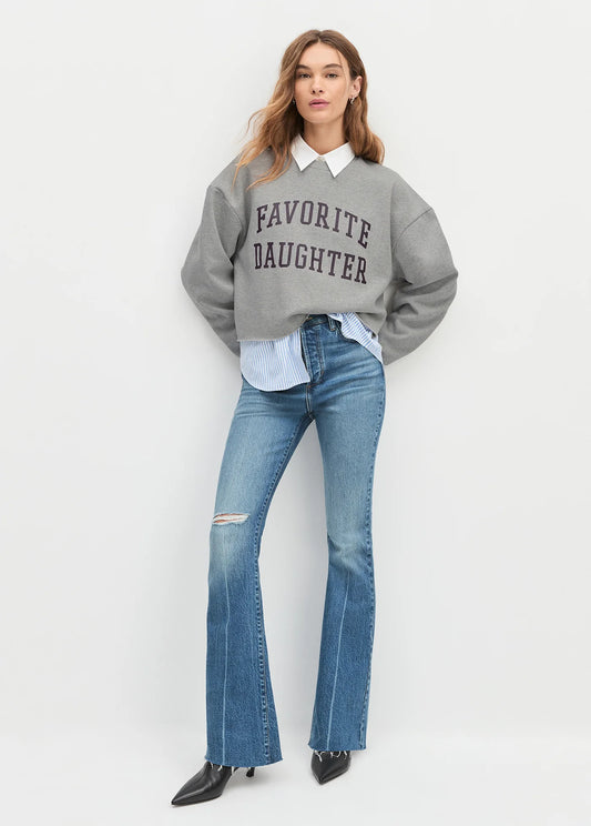 Cropped Collegiate Sweat Shirt