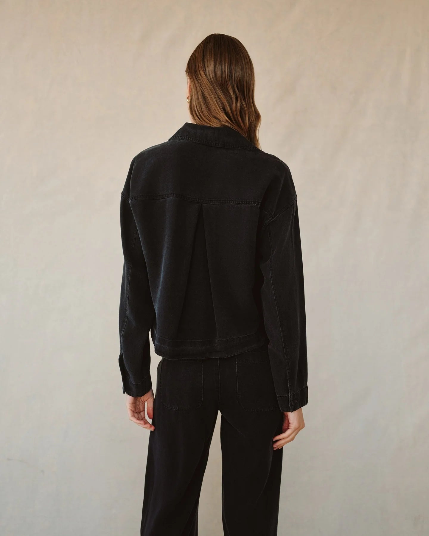 Crop Button Down Top