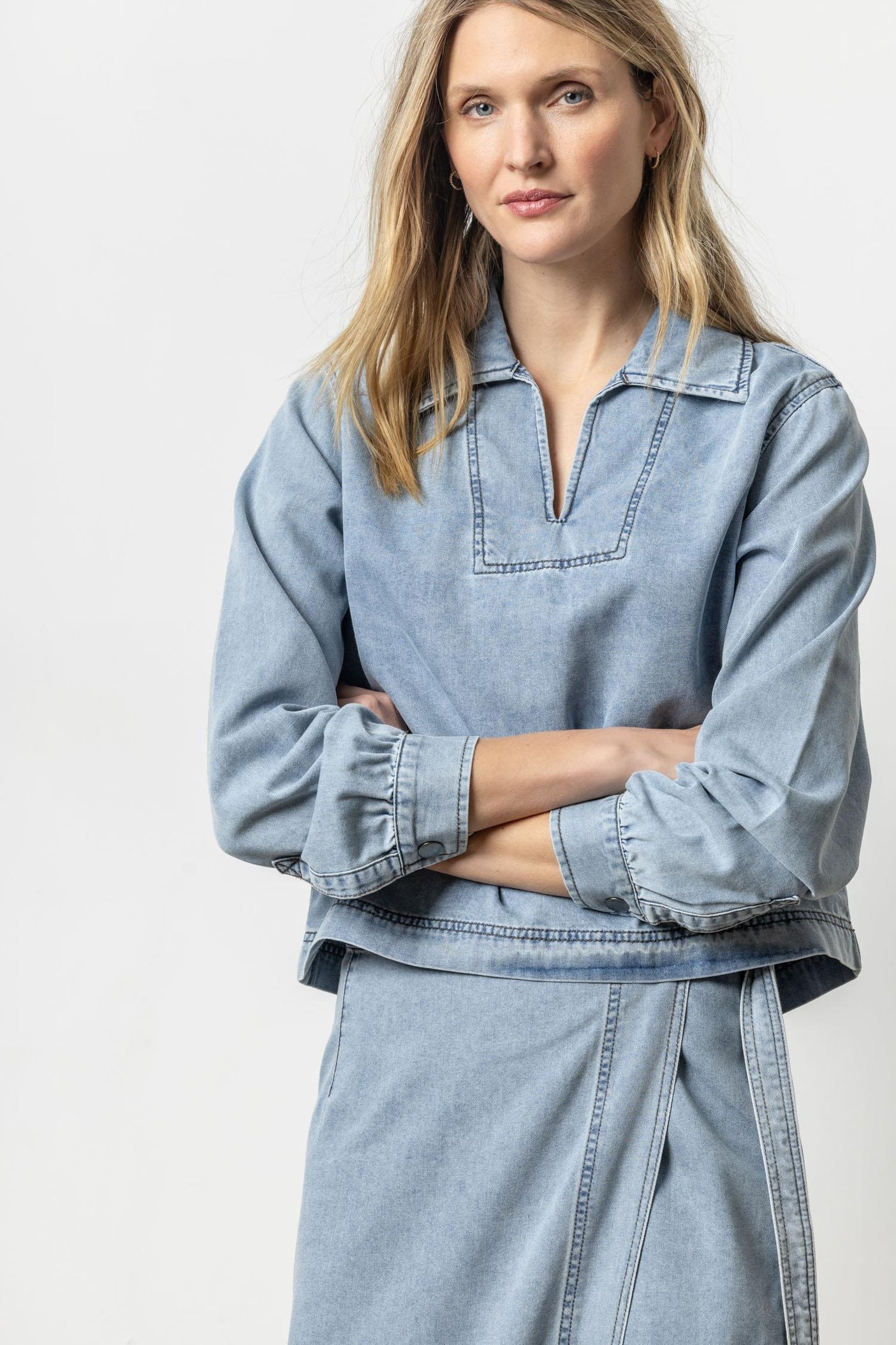 Denim Collared Shirt