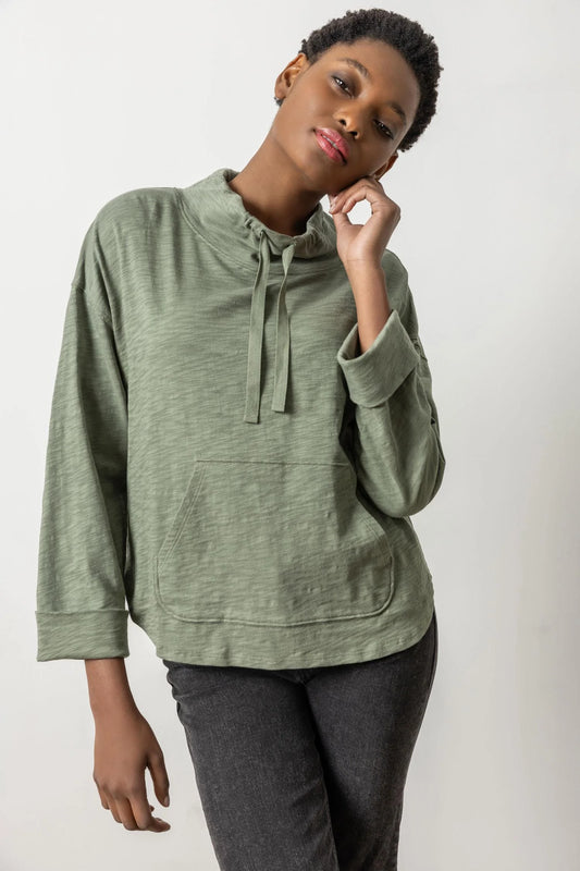 Drawstring Neck Pullover