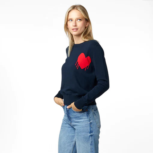 Charli Drippy Heart Sweater