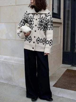 Fair Isle Wool Jacket Sweater