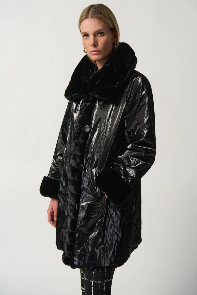 Reversible Faux Fur Coat