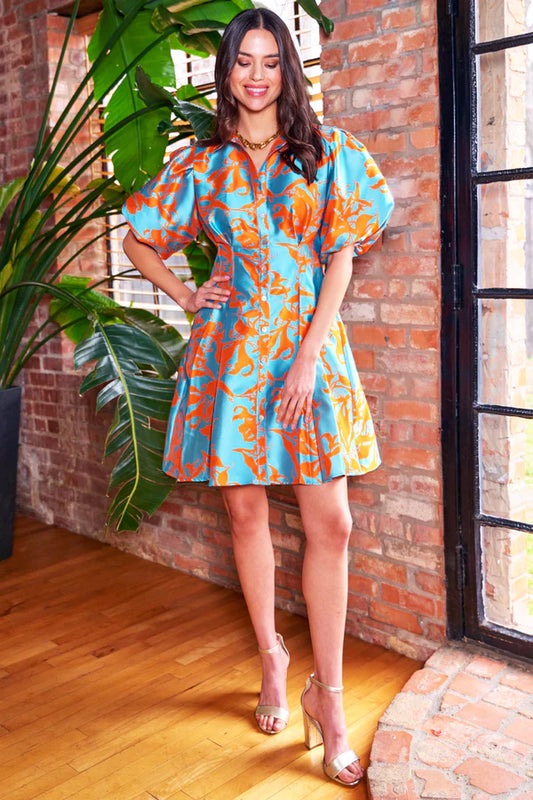 Alicia Jacquard Mini Dress