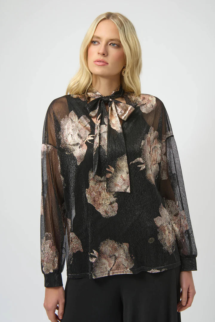Foiled Floral Top