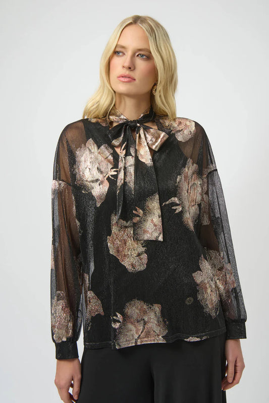 Foiled Floral Top