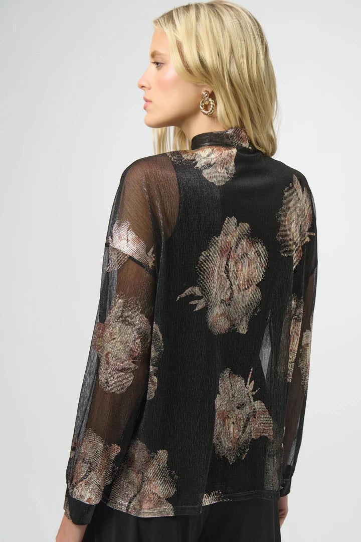 Foiled Floral Top