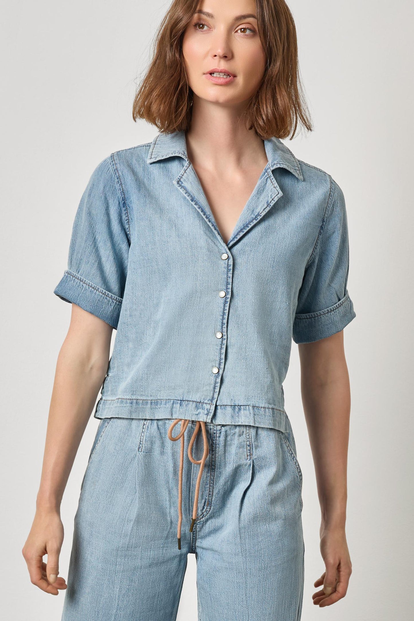 Denim Cuffed Shirt - Tulips Little Pop Up Shop