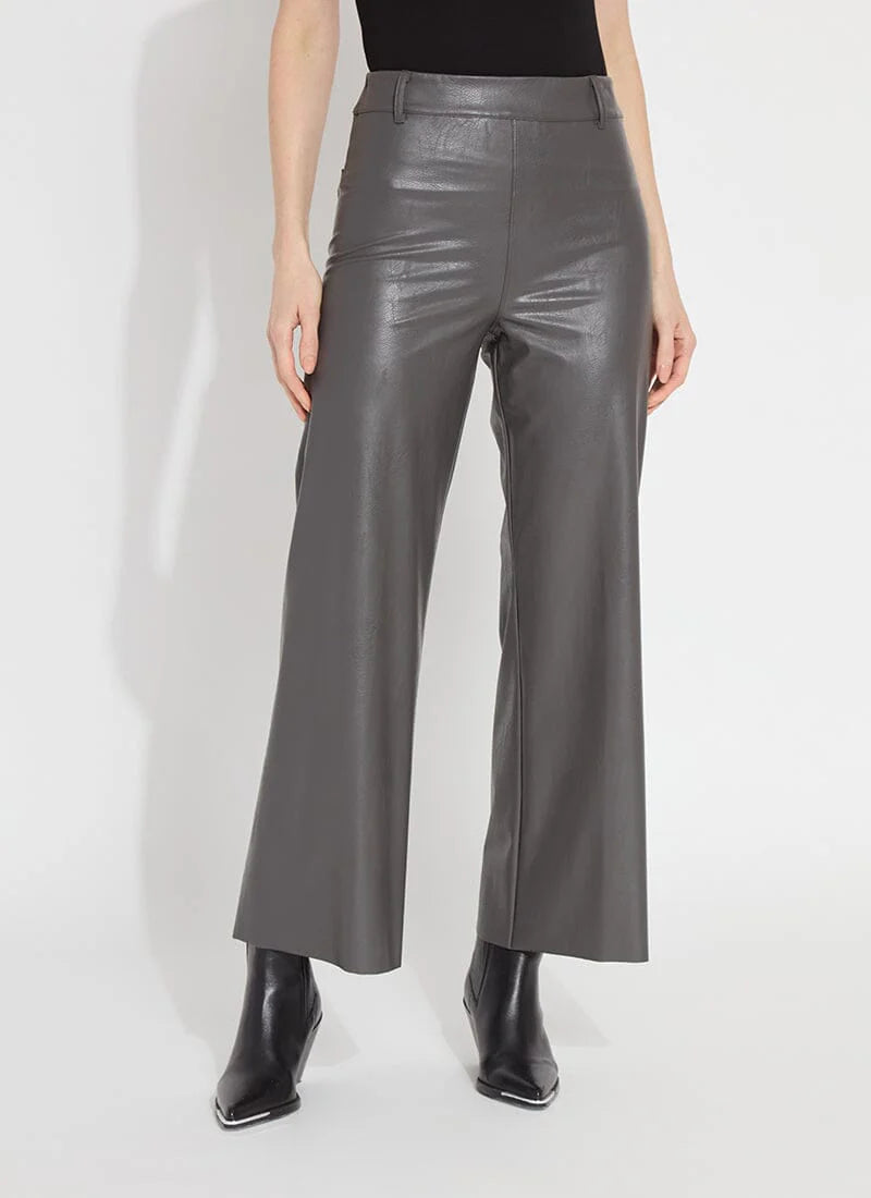 Vegan Leather Wide Leg Pant