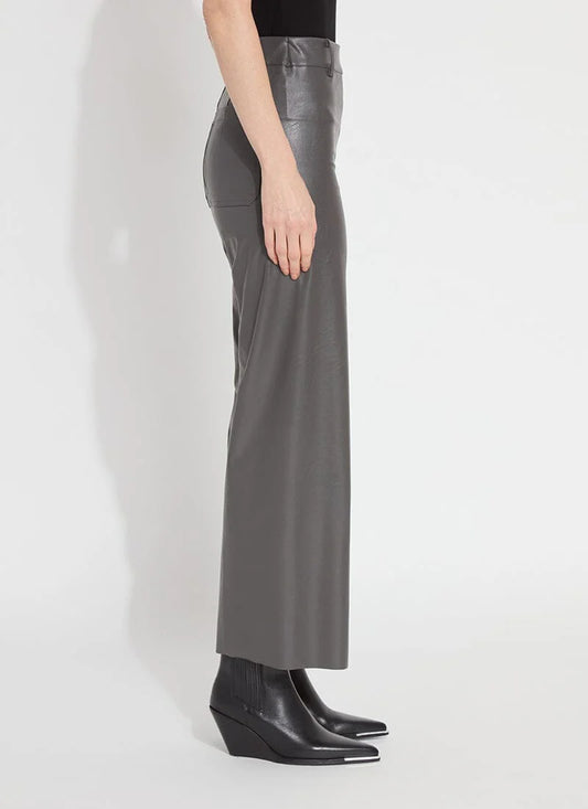 Vegan Leather Wide Leg Pant