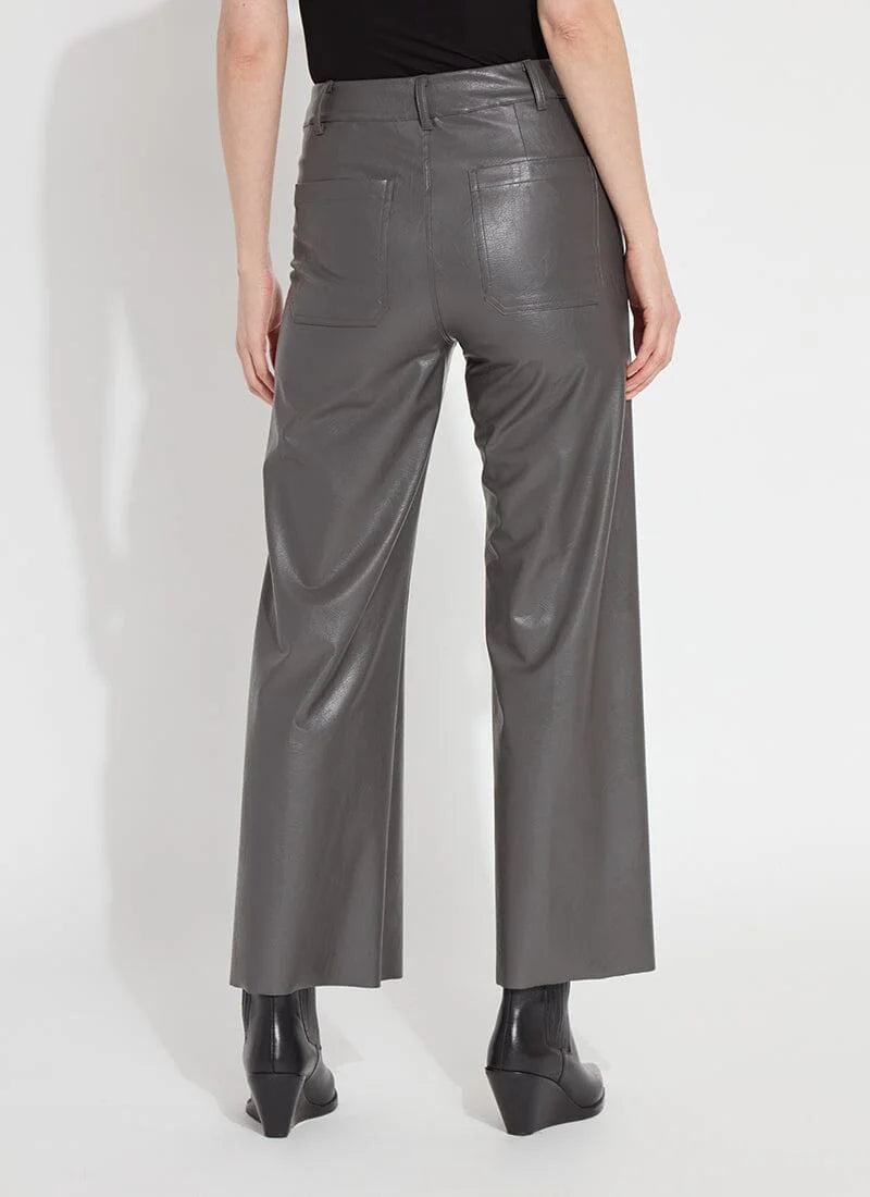 Vegan Leather Wide Leg Pant