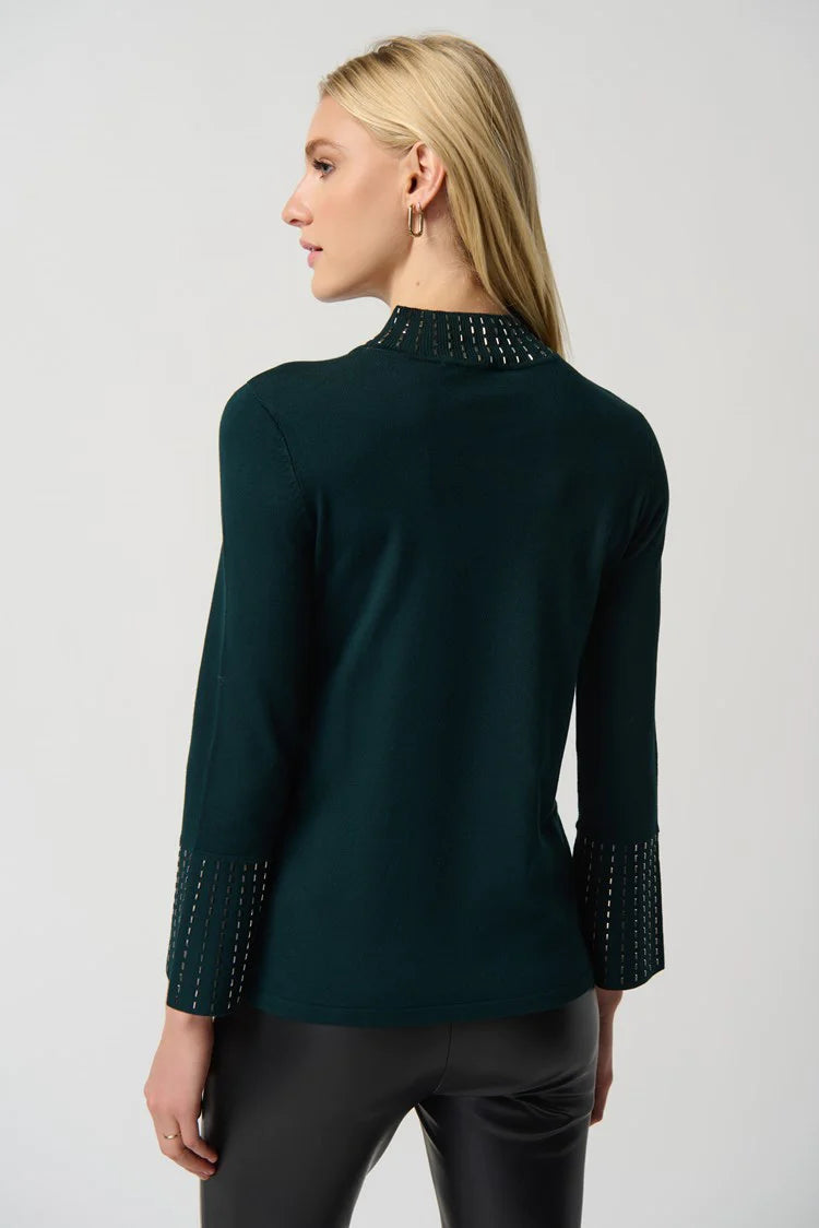 Embellished Bell Sleeve Sweater