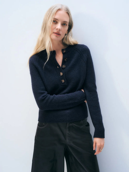Cashmere Luxe Henley Sweater