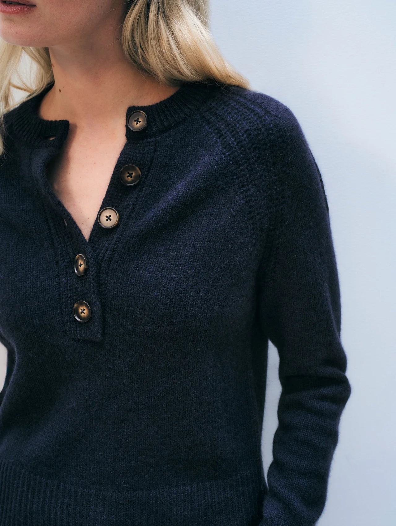 Cashmere Luxe Henley Sweater