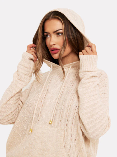 Luxe Cable Cashmere Hoodie