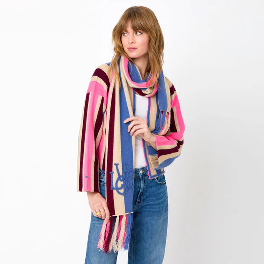 Lovgo Stripe Cashmere Scarf