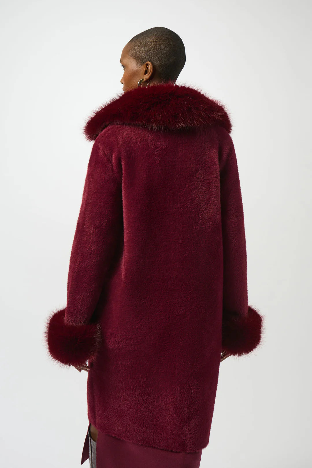 Faux Fur Trim Coat
