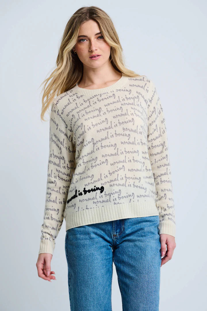 Normal is Boring Cashmere Sweater