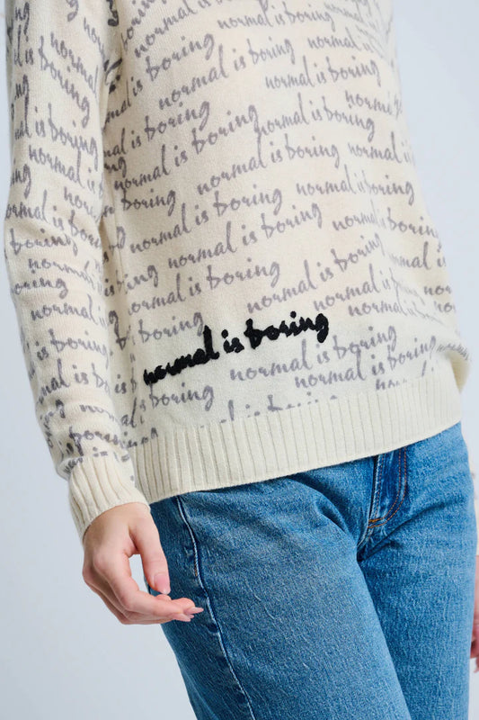 Normal is Boring Cashmere Sweater
