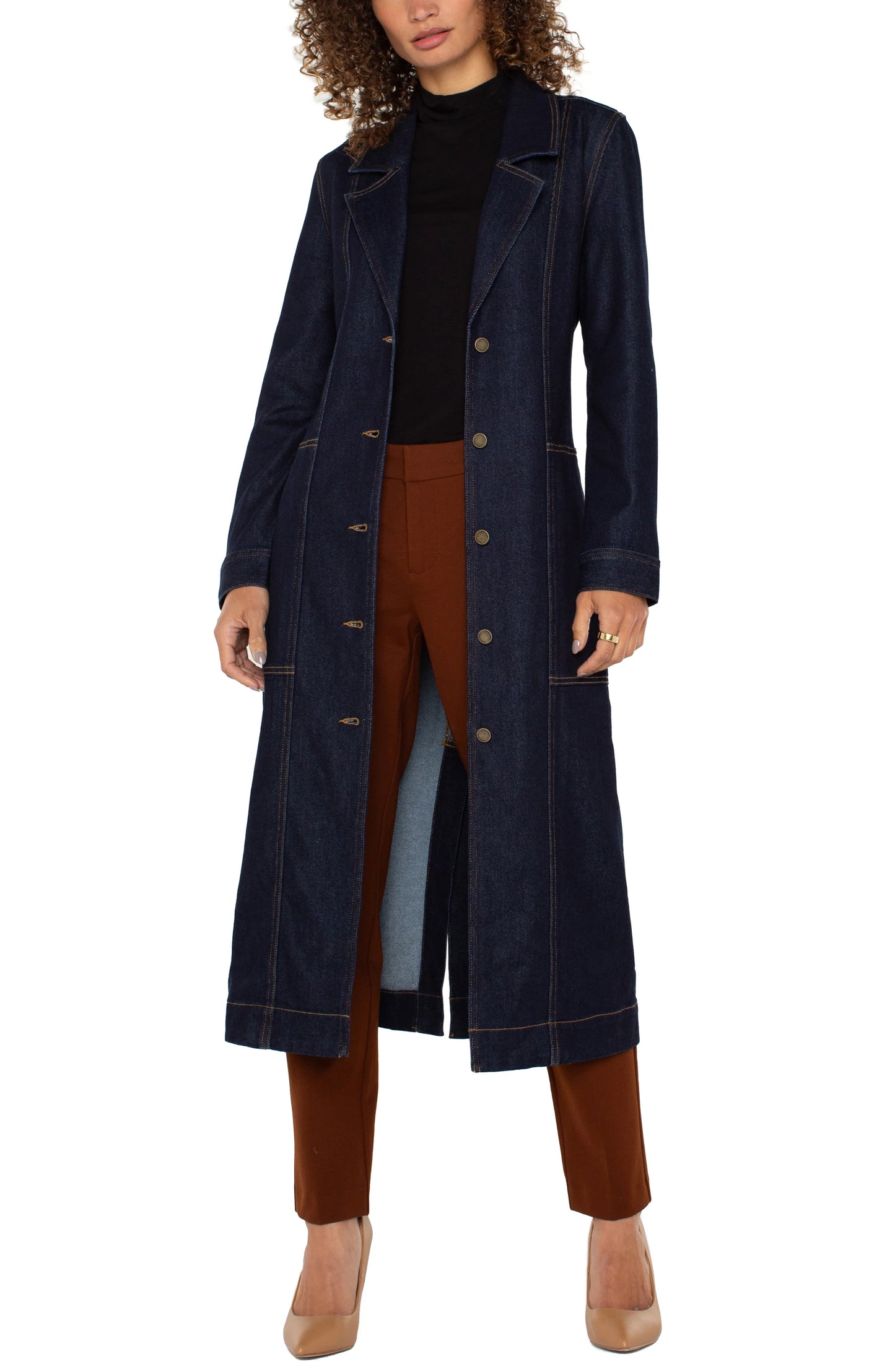 Notch Collar Duster Jacket