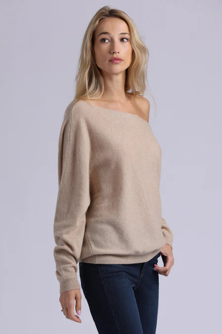 Off Shoulder Cashmere Sweater