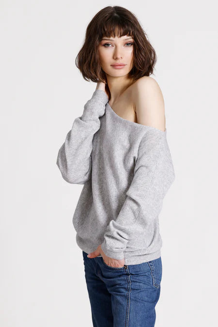 Off Shoulder Cashmere Sweater
