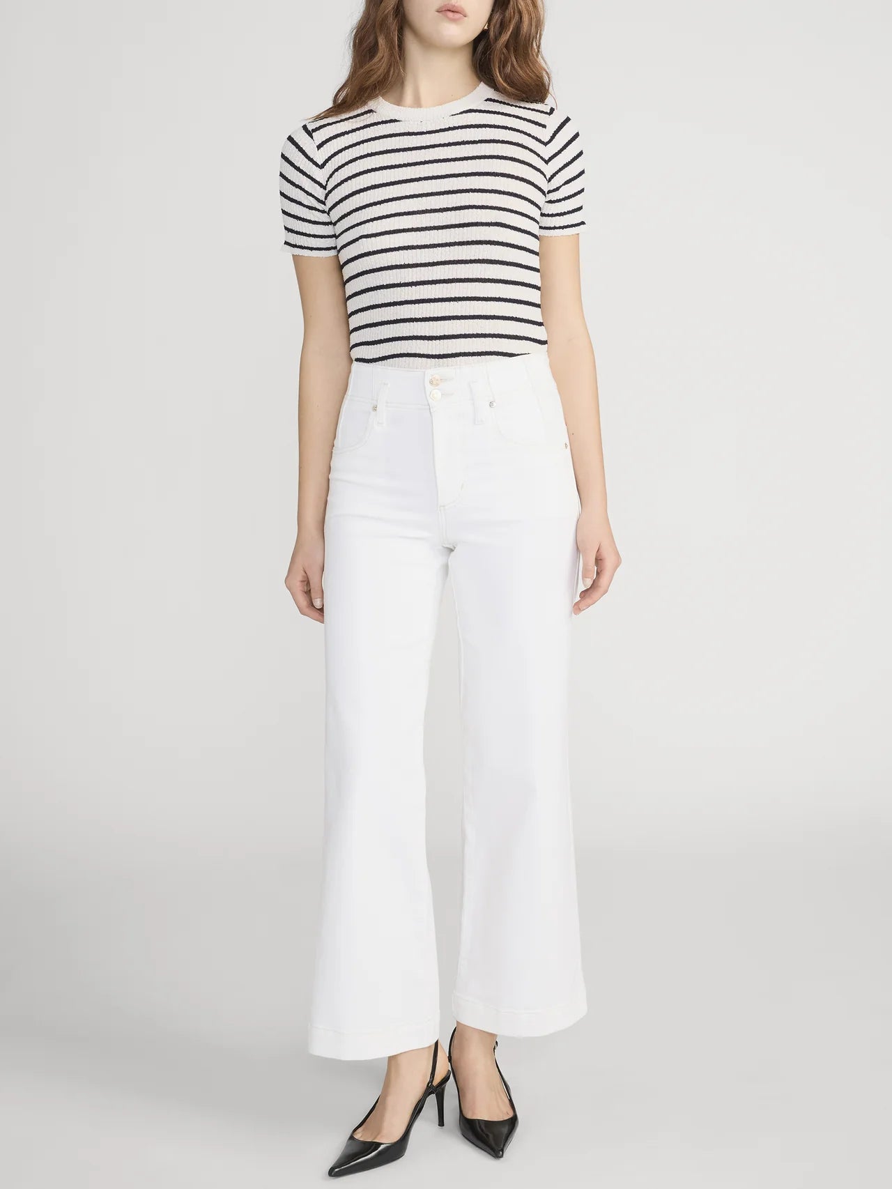 The Seamed Wide Trouser Cropped