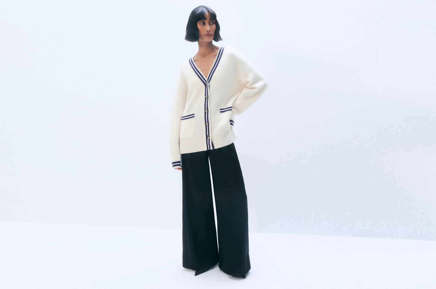 Cashmere Varsity Cardigan